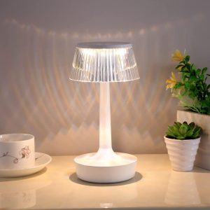 Lampa de birou eleganta TL153, 5V, cristal, alb - ShopSee - Magazin online