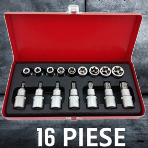 Trusa MLG 2029 16 piese 12 chei tubulare capete biti torx - ShopSee - Magazin online
