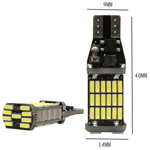 Set 2 Becuri auto LED SMD, T15, 16W/bec, Canbus - ShopSee - Magazin online
