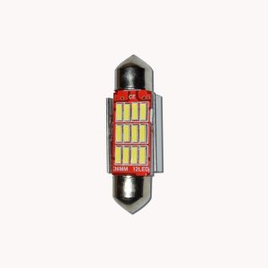 Set 2 x Bec LED 41mm SOFIT, 12LED, 12V, ALB, 4012 - ShopSee - Magazin online