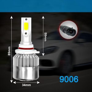 Set 2 becuri auto C6 9006, 6000K, 96W/set, 3600lm, IP68 - ShopSee - Magazin online