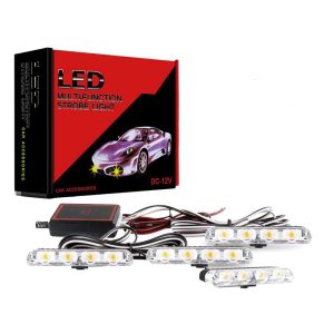 Set 4 Lampi de siguranta pentru bara din fata cu telecomanda, 12W - ShopSee - Magazin online