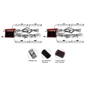 Set 8 Lampi pentru bara din fata, control de la distanta - ShopSee - Magazin online