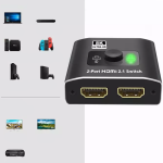 Adaptor HDMI cu 2 porturi USB QZ8Q2, iesire 4K, 8K - ShopSee - Magazin online