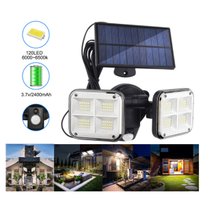 Lampa solara dubla cu senzor 120LED, JD2109, 20W - ShopSee - Magazin online