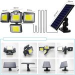 Lampa solara 192LED, 1929, suport prindere, senzor, 40W - ShopSee - Magazin online