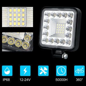 Set 2 proiectoare patrate 32LED ZD561, SUV, tractor, 12/24V - ShopSee - Magazin online