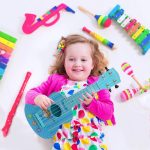 Mini chitara clasica pentru copii albastra, 53cm, lemn - ShopSee - Magazin online