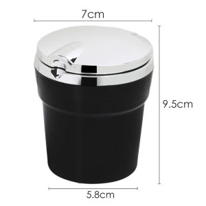 Scrumiera auto cu capac B232, LED albastru, universala, 3 culori - ShopSee - Magazin online