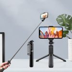 Selfie stick reglabil cu telecomanda Q01, trepied - ShopSee - Magazin online