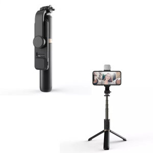 Selfie stick reglabil cu telecomanda si lampa LED Q03S, trepied - ShopSee - Magazin online