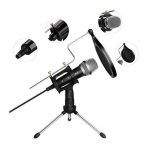 Microfon profesional cu mini trepied si condensator, WG500 - ShopSee - Magazin online