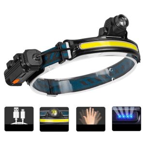 Lanterna frontala de cap, USB, LED, 6 moduri iluminare - ShopSee - Magazin online