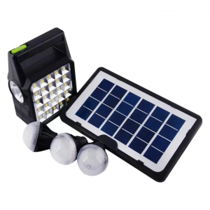 Sistem iluminare LED cu panou solar GD105, 80W, 3 becuri - ShopSee - Magazin online