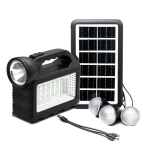 Sistem iluminare LED GD101, panou solar, 80W, 3 becuri - ShopSee - Magazin online