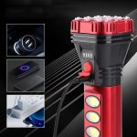 Lanterna LED cu incarcare solara HB7071, 18W, 5 faze de iluminare - ShopSee - Magazin online