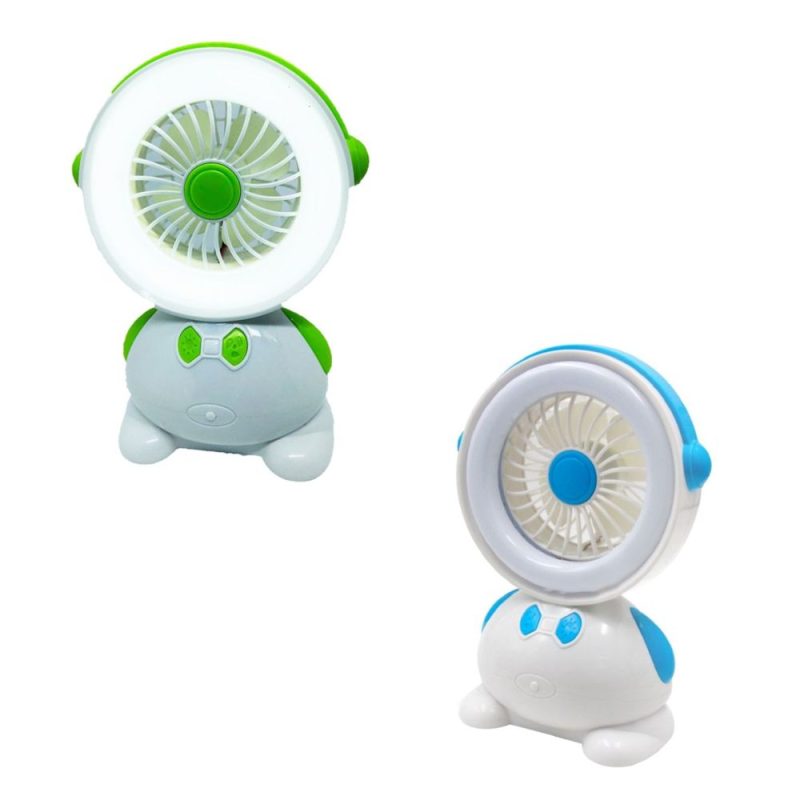 Mini ventilator 2 in 1 cu lumina LED, 2 culori, USB, silentions - ShopSee - Magazin online
