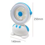 Mini ventilator 2 in 1 cu lumina LED, 2 culori, USB, silentions - ShopSee - Magazin online