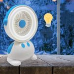 Mini ventilator 2 in 1 cu lumina LED, 2 culori, USB, silentions - ShopSee - Magazin online