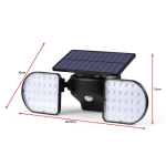 Lampa solara dubla TY863, 20W, 56LED SMD, senzor de miscare - ShopSee - Magazin online