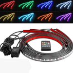 Kit 4 benzi LED auto RGB, telecomanda, sub masina - ShopSee - Magazin online
