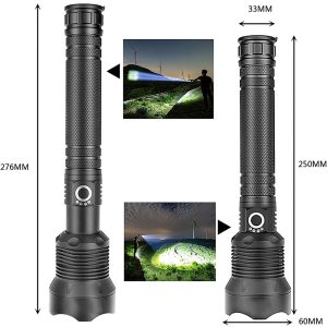 Lanterna LED cu incarcare USB, 8000 lumeni, lupa - ShopSee - Magazin online