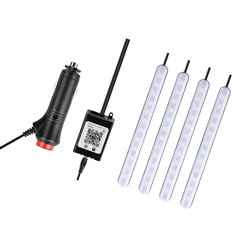 Set 4 Benzi LED RGB auto F11, functie sonora, 16.2 cm - ShopSee - Magazin online