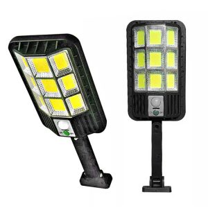 Lampa solara LED cu suport de prindere, 120W, telecomanda, 9COB - ShopSee - Magazin online