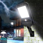 Lampa solara LED 120W, 12COB, suport de prindere, IP65 - ShopSee - Magazin online