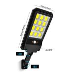 Lampa solara LED 120W, 12COB, suport de prindere, IP65 - ShopSee - Magazin online