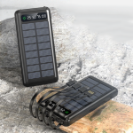 Baterie externa cu CD281, 4 cabluri, panou solar, 12000mAh - ShopSee - Magazin online