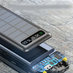 Baterie externa cu CD281, 4 cabluri, panou solar, 12000mAh - ShopSee - Magazin online