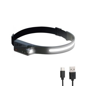 Lanterna cap LED, 5 moduri de iluminare, acumulator, 350lm - ShopSee - Magazin online