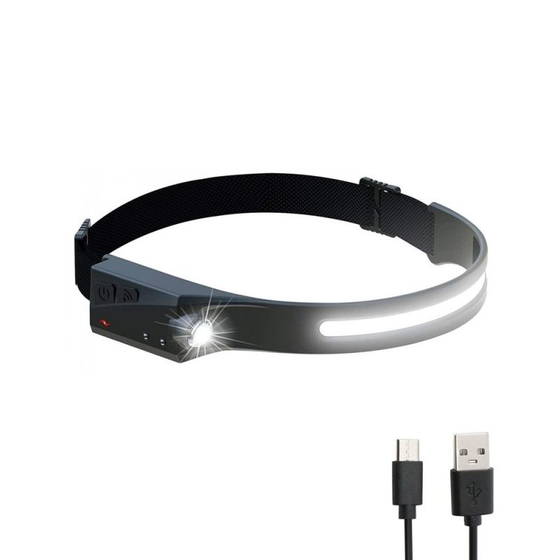 Lanterna cap LED, 5 moduri de iluminare, acumulator, 350lm - ShopSee - Magazin online