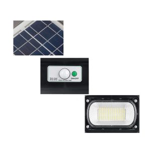 Lampa solara LED cu telecomanda si suport prindere, 300W - ShopSee - Magazin online