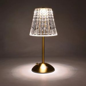 Lampa LED decorativa tip cristal, senzor tactil, 29 cm - ShopSee - Magazin online
