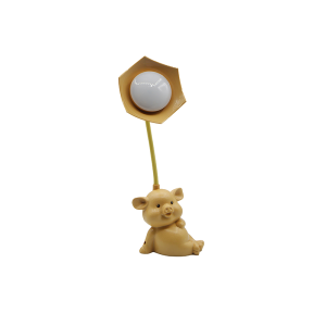 Lampa de birou RDC135 LED, forma porcusor, crem/roz deschis - ShopSee - Magazin online