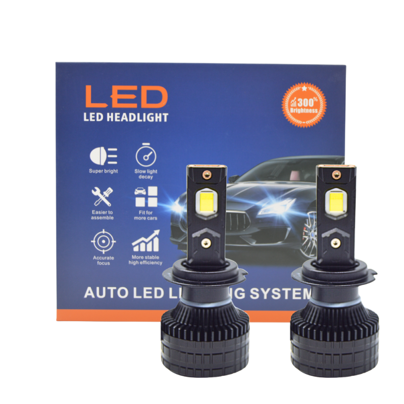 Set 2 becuri auto LED V88S, H7, 190W, canbus, 6000K, 18000lm - ShopSee - Magazin online