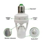 Suport dulie E27 H201, senzor de miscare, IR - ShopSee - Magazin online