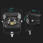 Set 2 proiectoare LED auto/moto/ATV, 40W/set, 3000/6000K, lupa - ShopSee - Magazin online