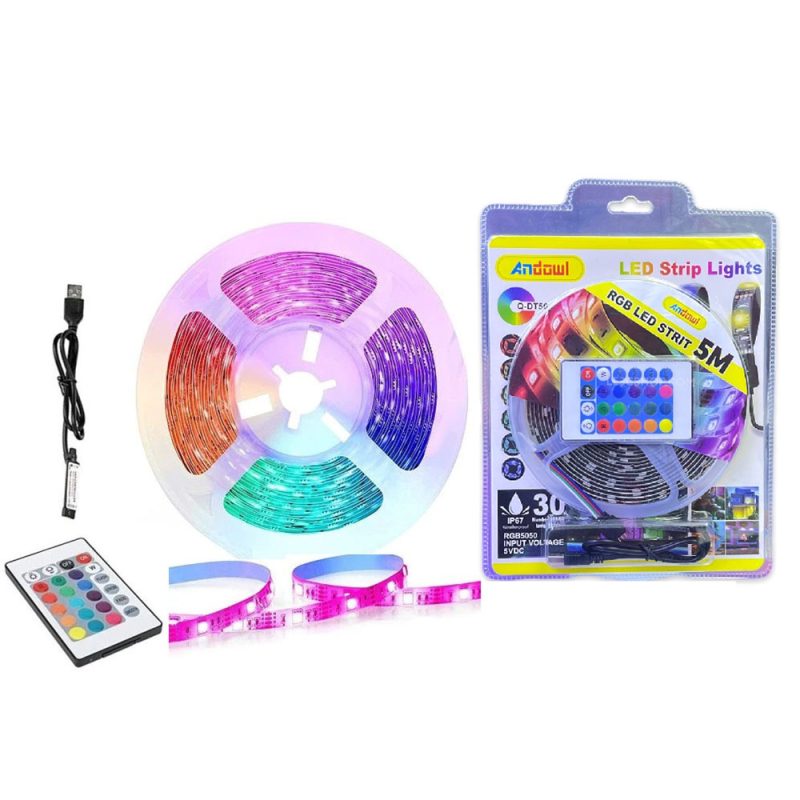 Banda LED RGB, telecomanda, 5m, DT50 - ShopSee - Magazin online