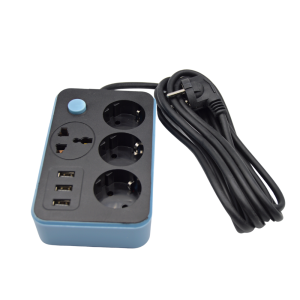 Prelungitor 3 metri E205, 4 prize si 3 USB - ShopSee - Magazin online