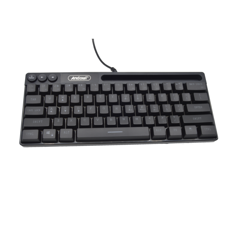 Tastatura gaming cu suport telefon/ tableta QK501, RGB - ShopSee - Magazin online