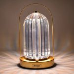 Lampa LED cu senzor tactil, design de cristal, 21 cm - ShopSee - Magazin online