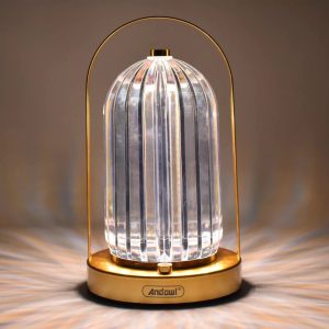 Lampa LED cu senzor tactil, design de cristal, 21 cm - ShopSee - Magazin online