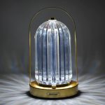 Lampa LED cu senzor tactil, design de cristal, 21 cm - ShopSee - Magazin online