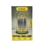 Lampa LED cu senzor tactil, design de cristal, 21 cm - ShopSee - Magazin online