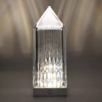 Lampa LED decorativa cu senzor tactil, 29 cm, cristal acrilic - ShopSee - Magazin online