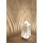 Lampa LED decorativa cu senzor tactil, 29 cm, cristal acrilic - ShopSee - Magazin online
