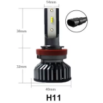 Set 2 becuri auto F2 COB H11/9005/9006, 100W - ShopSee - Magazin online